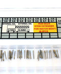Watch Stem Extenders Kit With 45 Pieces, 0.7mm 0.8mm 0.9mm Conversion Set, assorted extensions in plastic case