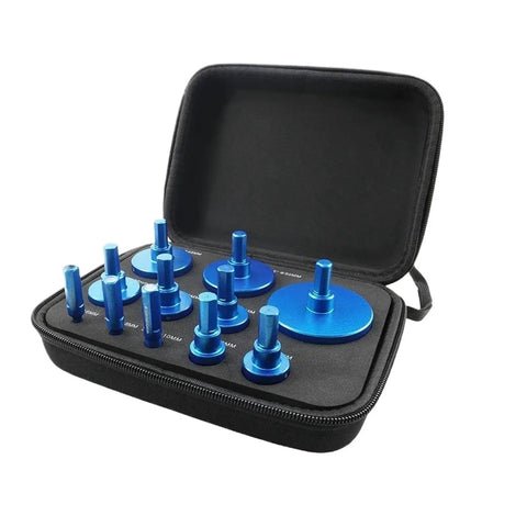 11 Pc Diamond Core Hole Saw Set 6 To 65mm For Tile Marble And Granite Drilling With Balanced Rotation Compact Kit Professional Grade Tools, open case