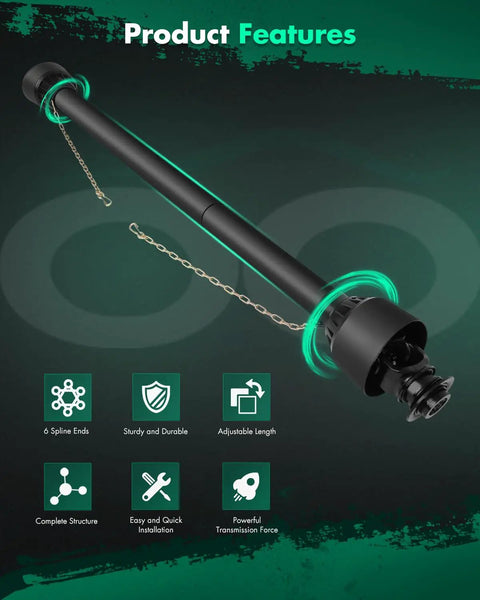 Tough As Nails Adjustable PTO Shaft With 48 To 80.5 Inch Telescopic Design And One Inch Three Eighths Spline for tractor applications.
