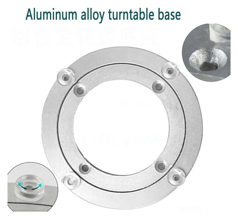 Heavy Duty Lazy Susan Turntable Base For Smooth 360 Degree Rotation Aluminum Alloy Swivel Platform With Ball Bearing Design
