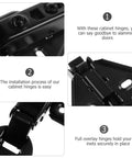 Full Overlay Cabinet Door Hinges With Self Closing Soft Close 2 Pack Metal Cabinet Hinges for Kitchen Installation Guide