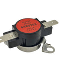 High Limit Oven Thermostat Replacement For Range Ovens Overheat Protection Compatible With Whirlpool KitchenAid JennAir Amana Maytag Double Wall Ovens Replaces 4449751 AP6009390 PS11742549, black thermostat with 1/4in terminals