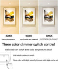Three color temperature options shown for UWYTGF 4-Pack 3.2" Led Can Lights Retrofit Recessed Lighting, adjustable settings.