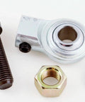 Heavy Duty Clutch Rod Repair Kit Featuring 6061 T6 Billet Aluminum Heim Joint For Ford Super Duty with bolt, nut, and washer.