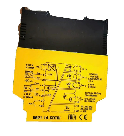 Plug And Play Relay Interface Module For IM21 14 CDTRI Control Board with wiring diagram on yellow surface