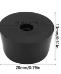 Single pad from Non Slip Furniture Feet Pads Set For Chairs And Tables, 24mm diameter, black rubber, floor protection mat