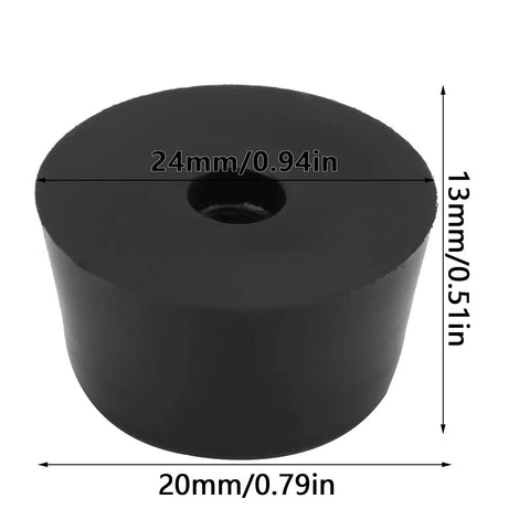 Single pad from Non Slip Furniture Feet Pads Set For Chairs And Tables, 24mm diameter, black rubber, floor protection mat