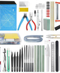 80 Piece Model Tools Kit For Gundam Cars Airplanes And Buildings Complete Hobby Building Tools Set with pliers and sanding tools.