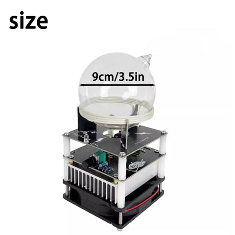DIY Plasma Ring Kit Light Up Ring With 360 Degree Halo Plasma Discharge for Science Experiments, showing 9cm size.