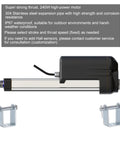 Heavy Duty 12000N Electric Linear Actuator with 240W motor and stainless steel housing, showing mounting brackets.