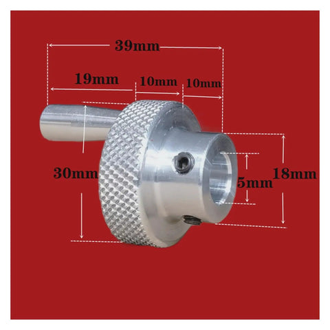 Boss Grade Aluminum Alloy Manual Positioning Handwheel With Killer Knurled Grip For Stepper Motor Cnc dimensions and design details