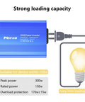 Road Trip Ready 150W Car Power Inverter Dc 12V To 110V Ac Converter with dual USB ports and overload protection.