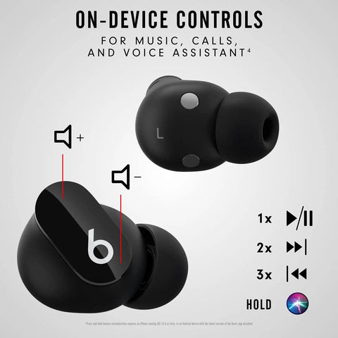 Studio Buds True Wireless Earbuds With Active Noise Canceling And Transparency Mode, Built-In Microphone, IPX4 Sweat-Resistant, Class 1 Bluetooth, Compatible With Apple And Android, Crisp Sound, All Day Comfy Fit, Black