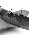 1/48 Scale Supermarine Spitfire Mk IXe Plastic Model Kit X5144 unpainted cockpit and interior details with slide mold engine cowl