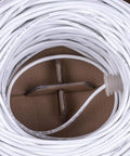 Coiled FiveStarCable 14-2 500ft 2 Conductors 14 Guage Electrical Wire in Pull Box for lighting and outlets, white color