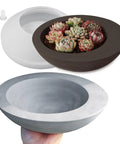 Large Round Silicone Mold for Resin and Concrete Projects Irregular Bowl Style Storage Tray Candle Holder Succulent Planter