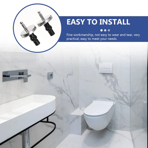 Sturdy Right Angle Toilet Seat Hinge Fixings Quick Release Hinges Fittings Rubber Fix Blind Hole Expanding Cover Bracket in modern bathroom