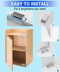 Heavy Duty Magnetic Door Catch 30 Pound Pull Force Stainless Steel All Metal Housing Cabinet Cupboard Closet Drawer Latch 2 Point 1 Inch Silver 4 Pack For Kitchen Bathroom Wardrobe And More installation guide