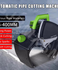 Heavy Duty Electric Pipe Cutter 15-400 mm Pro Grade Precision 0.05 mm With 2900-3200 RPM tool in action displaying features