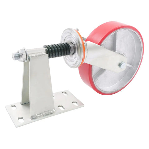 8 Inch Heavy Duty Gate Caster Wheel with 800 Lb Per Wheel Smooth Rollin Swivel, featuring steel mounting plate for durability.