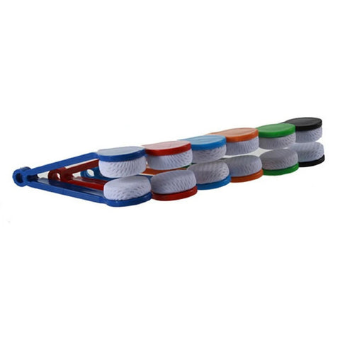GBSTORE 5-pack mini microfiber eyeglass cleaners with soft brush tips, assorted colors
