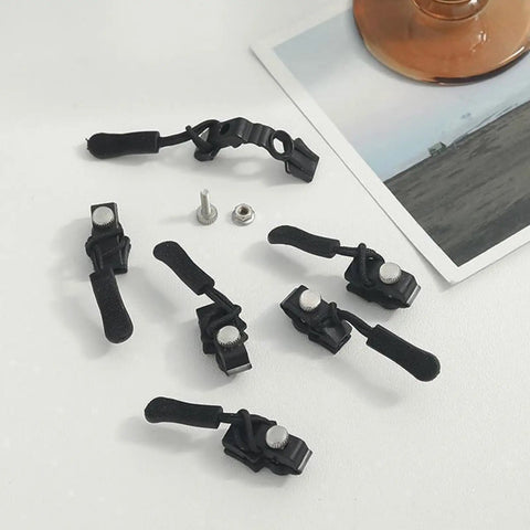 Zipper Pull Repair Kit For Clothing Backpacks Tents And Outdoor Gear Durable Black Plastomer Pulls For No Hassle Quick Replacement On Camping Travel