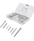 175Pcs Cotter Pin and Metal Clip Fastener Kit with 6 common sizes, 304 stainless steel for car and machinery workshop use