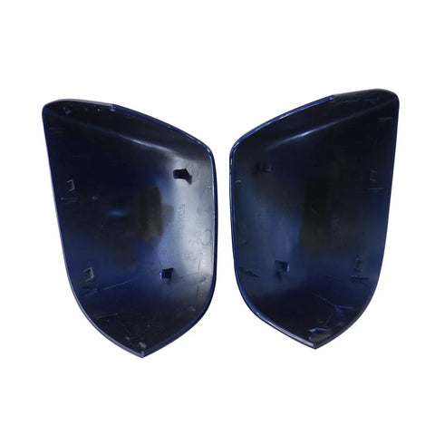 Rad Blue Pair For Left And Right Side Mirror Lower Covers Snap Tight In Place For Your Tesla Model 3 2017 Through 2021, interior view of mirror covers.