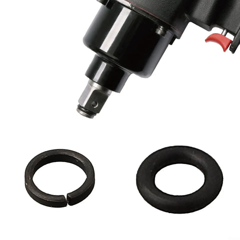 Impact wrench with five sets pneumatic socket retainer rings and O-rings for 3/8, 1/2, 3/4, 1 inch drive tools replacement parts