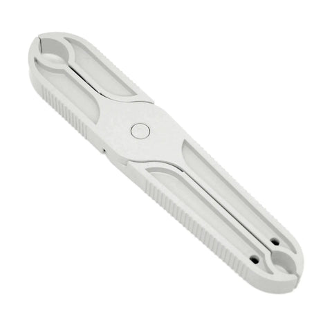 Heavy Duty Vantronik Fuse Puller Tool for Large Cylindrical Fuses and Bulbs, grey ABS extractor with serrated grip.