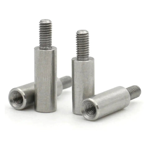 Top Dog Ten Pack M3 And M4 304 Stainless Steel Round Standoff Spacers Male To Female Hex Screws for PC Builders and Tech Mods, showing standoff spacers.