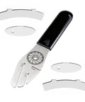 MTB And Road Bike Disc Brake Rotor Truing Tool Kit With Stainless 4mm Alignment Wrench, 3 Openings, And 4 Shims Display