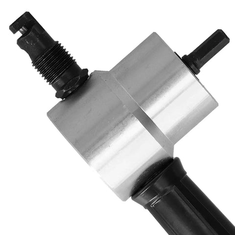Professional Double Head Metal Nibbler Cutter For Iron Steel Aluminum Plastic Use With High Speed Steel Drill Bit Attachment close-up detail