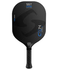 Front view of CX14H Next Level Power Hyper Pickleball Paddle With 3 5 Eighths Inch Handle, 8.5 Oz Weight, 3K Woven Carbon Fiber Face