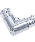1/2 Inch 90 Degree Inside Corner Conduit Fitting Zinc Alloy Electrical Pull Elbow For EMT Wire Routing side view with screws