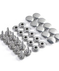 Image of Badass Quality 30 Piece Canvas Snap Fastener Kit with stainless steel and solid copper parts, ideal for camping and DIY projects.