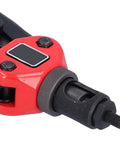 Close-up of Rivet Nut Gun Stainless Steel BT605 showing red handle and black attachment for professional and DIY use