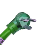 Heavy Duty Welder Extension Cord 50 Ft 8 Gauge 6-50 Plug 250V NEMA 6-50 With Lighted End ETL Listed UL Approved plug close-up