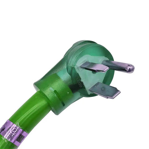 Heavy Duty Welder Extension Cord 50 Ft 8 Gauge 6-50 Plug 250V NEMA 6-50 With Lighted End ETL Listed UL Approved plug close-up