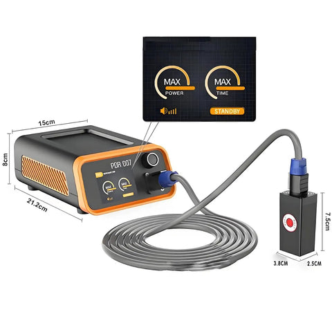 Induction Heater Dent Repair Kit With Hot Box And Extension Rod For Paintless Car Dent Puller Tool, dimensions shown
