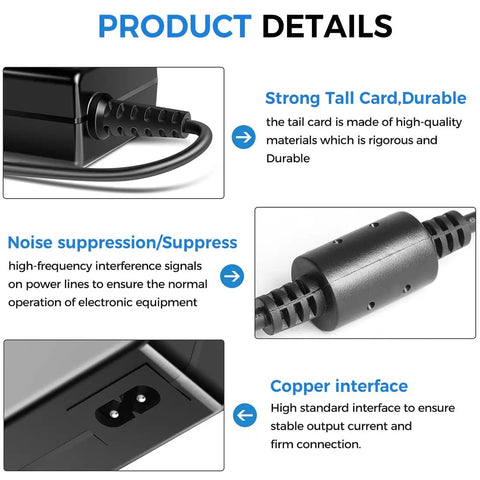 Universal 12V Locking Power Adapter For Cameras And Telescopes, 100-240V AC In, copper interface and noise suppression