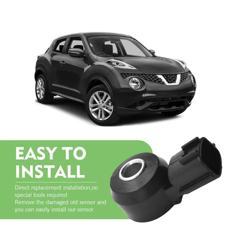 Plug And Play Ignition Knock Sensor Replacement For Car Engine Detonation Detection Fits Most Vehicles Direct Oem Style With Two Pin Connector Black Color That Gets Your Ride Back In Top Shape, black Nissan Mercury knock sensor