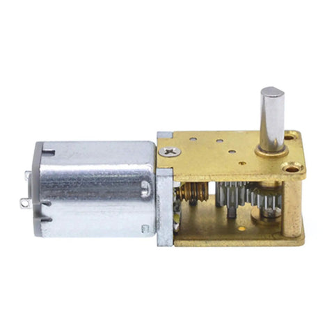 DIY Micro DC Gear Motor 3V 6V 12V Low Speed Reducer With 15 30 60 63 120 RPM Options, Easy Install Mini Gearbox side view