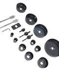 Jiawu 18Pc Multifunctional Carbon Steel Hole Saw Kit For Fast Accurate Cuts In Plasterboard Drywall With Convenient Storage Case And Durable Blades For Heavy Duty Use, assorted sizes