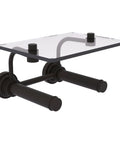 Dottingham Collection 2 Roll Glass Shelf Toilet Paper Holder Oil Rubbed Bronze Solid Brass Bathroom Accessory