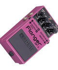 BF-3 Flanger Guitar Effects Pedal With Momentary Mode, Tap Tempo, Ultra Gain And Pan Modes, stereo inputs, angled view