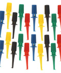 Pro Grade Twenty Piece Insulated Test Hooks And Grabbers Colorful Clamps For Digital Multimeter Testing Electrical Diagnostics