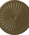 Leandros Ceiling Medallion Mississippi Mud, 33 1/8 Inch Outer Diameter, lightweight deep relief design, hand painted detail