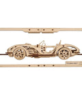 Roadster 2.5D Wooden Puzzle Kit With Movable Parts Frame For Wall Display featuring a classic muscle car model