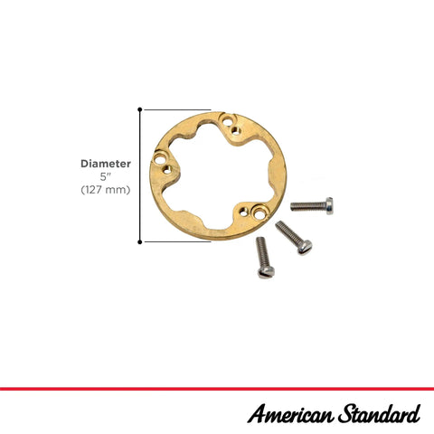 Solid Disk With Screws For Pressure Balance Bath And Shower Faucets Includes Fixation Ring With Screws Three Screws Four Inch Wide Three And A Half Inch Tall Five Inch Deep Ready To Install Durable Replacement Part For Plumbing